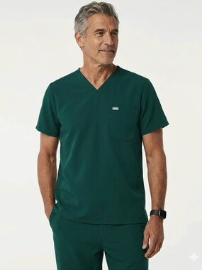 Figs Chisec ⚡️V-neck Sea Foam Green Scrub Top 4704 size 3X